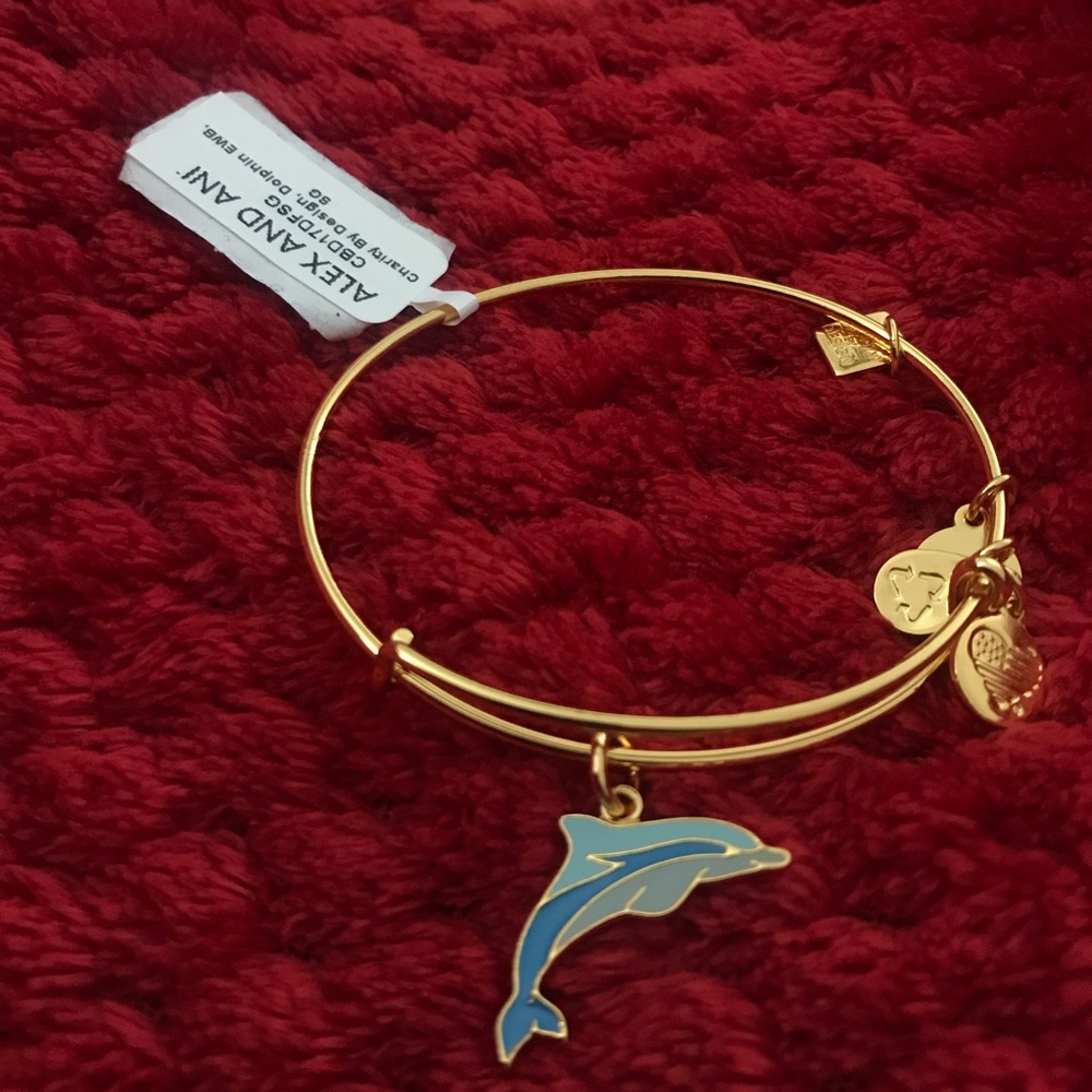 Alex and Ani Dolphin Charm Bangle